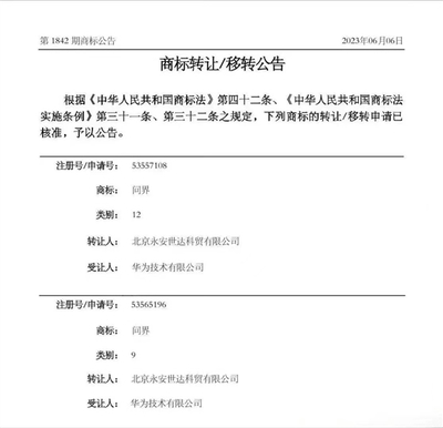 不造車但有大動(dòng)作 華為受讓AITO商標(biāo)，深化技術(shù)賦能的戰(zhàn)略棋局